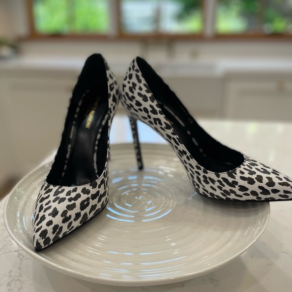 Saint Laurent Black and White Heels - Picture 7 of 7